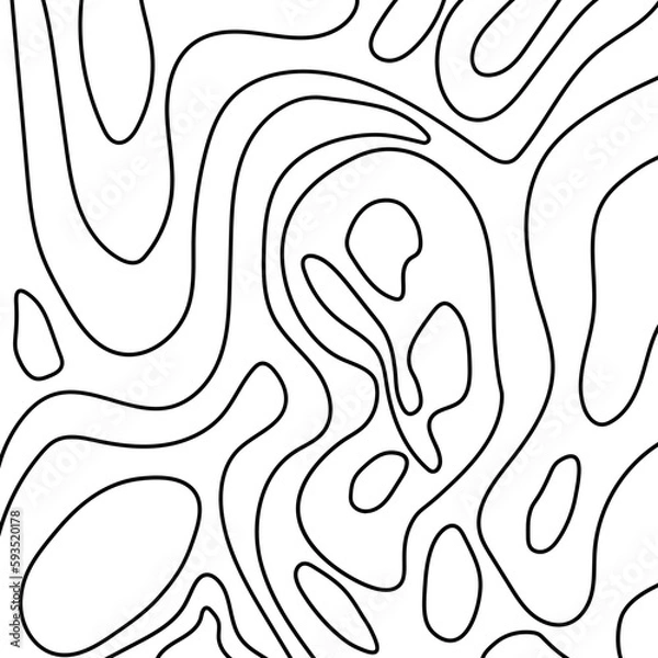 Fototapeta Topography pattern vector line with SVG format. Map background. Grid map