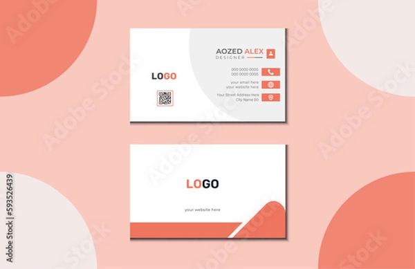 Fototapeta Futuristic Business card Design. Luxury And Futuristic Business Card Template. Flat And Modern Business Card Template. Corporate Visiting Card Template. 