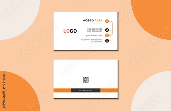 Fototapeta Futuristic Business card Design. Luxury And Futuristic Business Card Template. Flat And Modern Business Card Template. Corporate Visiting Card Template. 