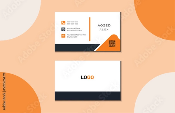 Fototapeta Template for business card. Luxury business card. Modern business card template.