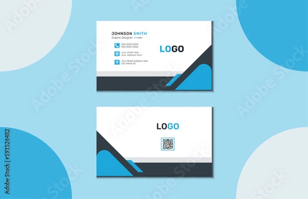 Fototapeta Futuristic business card design. Luxury and futuristic business card template.