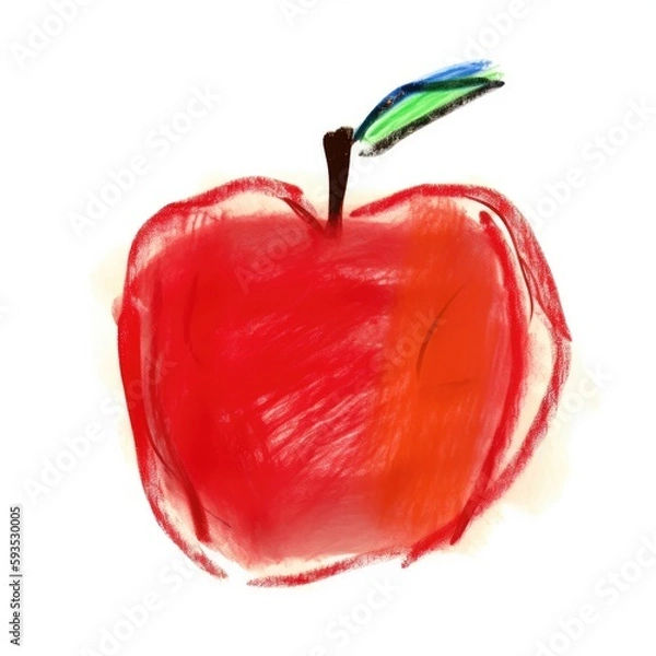 Obraz Red apple isolated on white.