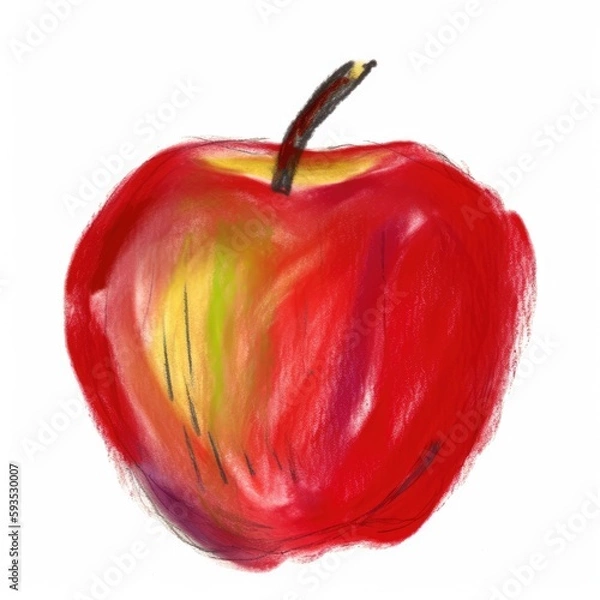 Obraz Red apple isolated on white.