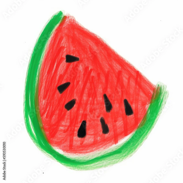 Obraz Watermelon isolated on white.