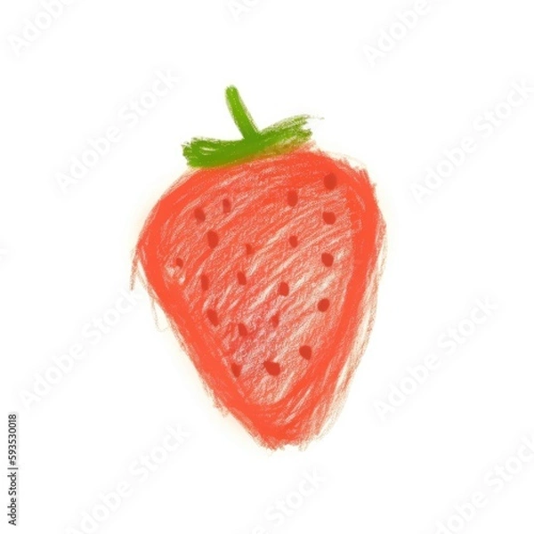 Obraz Strawberry isolated on white.