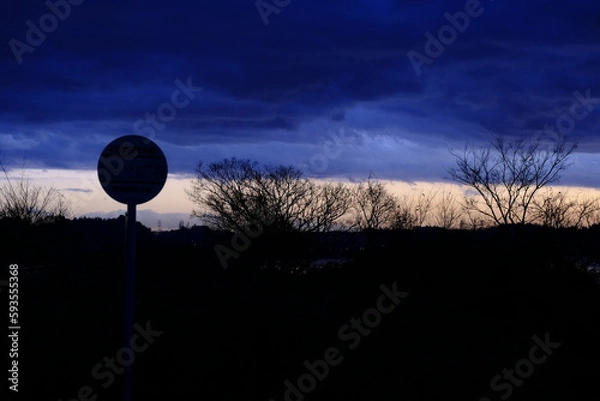 Obraz 印旛沼の夕焼け４８