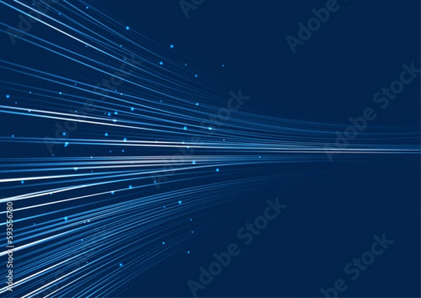 Obraz 青のウェーブライン