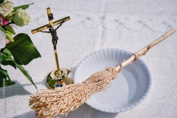 Fototapeta Krzyż i kropidło
