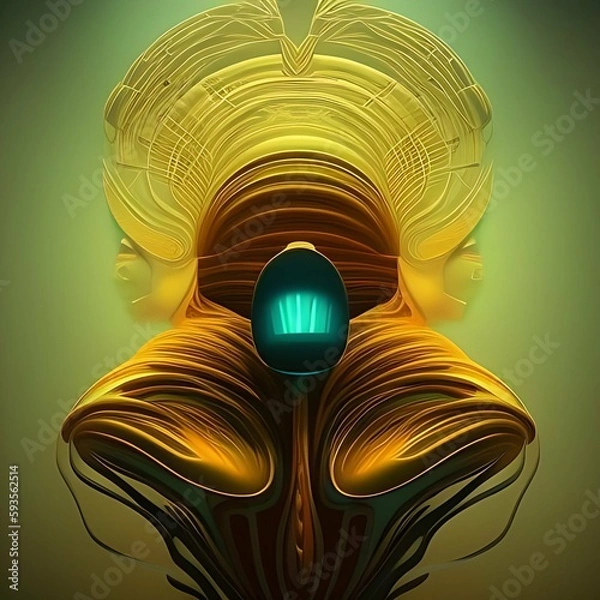 Obraz Distorted vivid algae armchair 