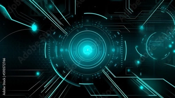 Fototapeta Infinite Connectivity: Abstract Technology World. Generative ai