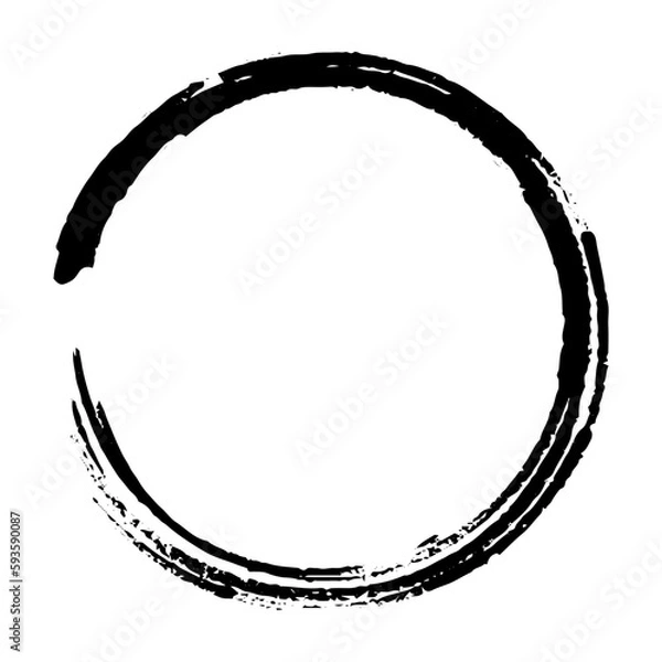Obraz Enso Zen Circle Brush Vector Illustration	
