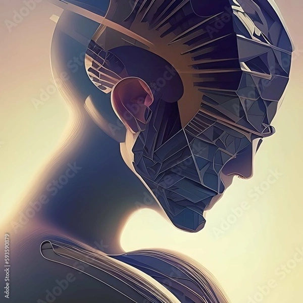 Obraz Geometrical face mask