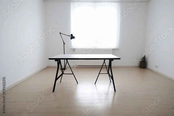 Fototapeta Empty Table in an Empty Room for Product Editing