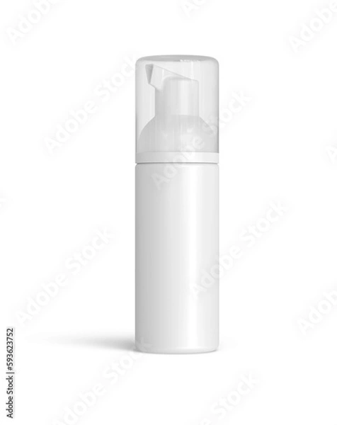 Fototapeta Blank Airless Pump Container Cosmetic Dispenser Bottle 3D-Rendering