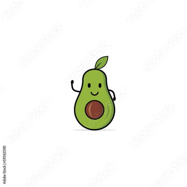 Fototapeta design vector cute avocado,
