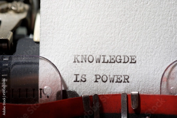 Fototapeta Knowledge is power text