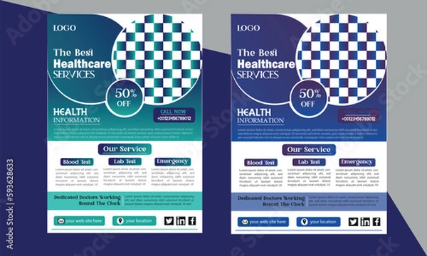 Fototapeta creative flyer design  creative card design  visiting card design 