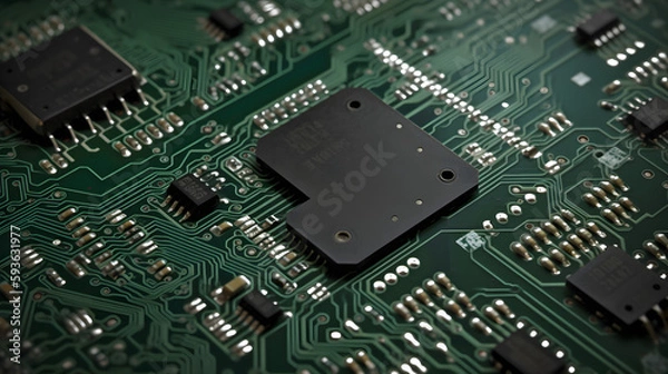 Fototapeta circuit imprimé, généré par IA