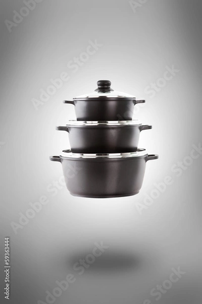 Fototapeta steam over cooking pot 