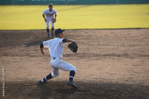 Obraz 左投手の投球（高校野球）