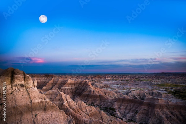 Obraz The badlands at dusk