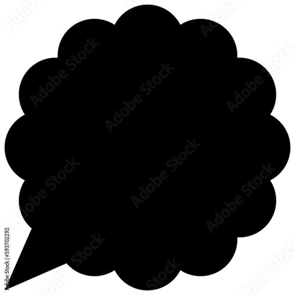 Fototapeta Speech balloons icon, solid style vector illustration