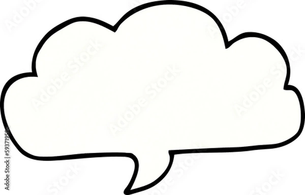 Fototapeta cartoon doodle cloud speech bubble