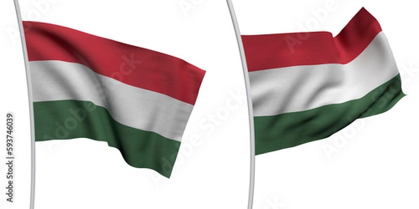 Obraz Hungary Two Model ALPHA BACKROUND Flag