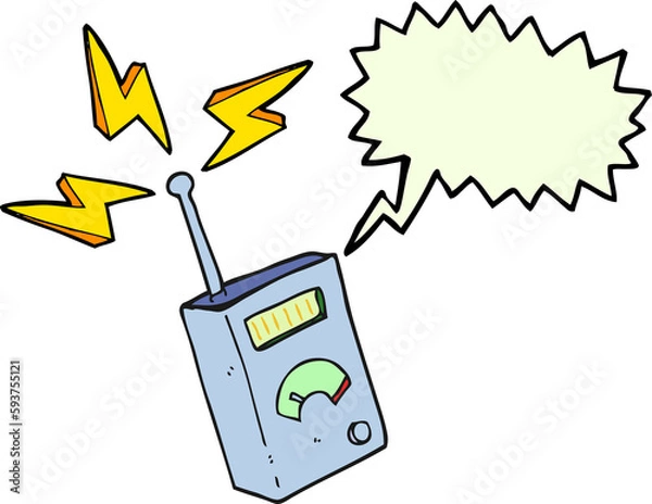 Fototapeta speech bubble cartoon scientific device