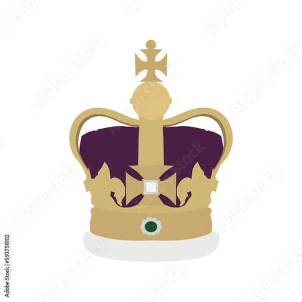 Fototapeta St Edward's Crown simple vector illustration