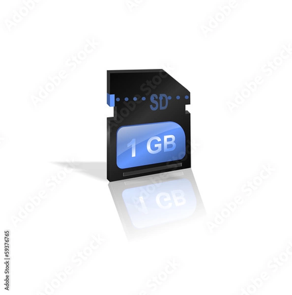 Obraz Сим-карта в векторе. Синяя