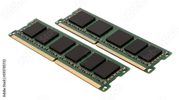 Fototapeta computer RAM memory module isolated on transparent background