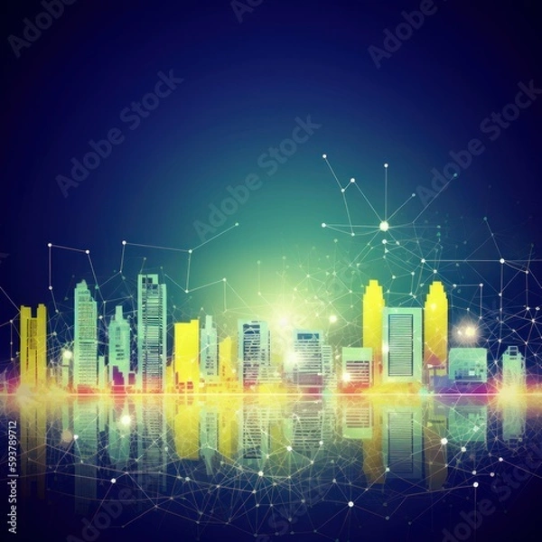 Fototapeta Smart city 