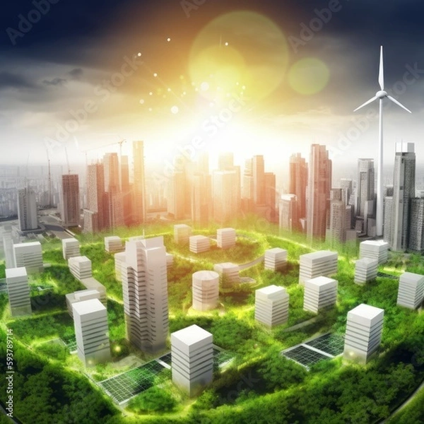 Fototapeta Smart city 