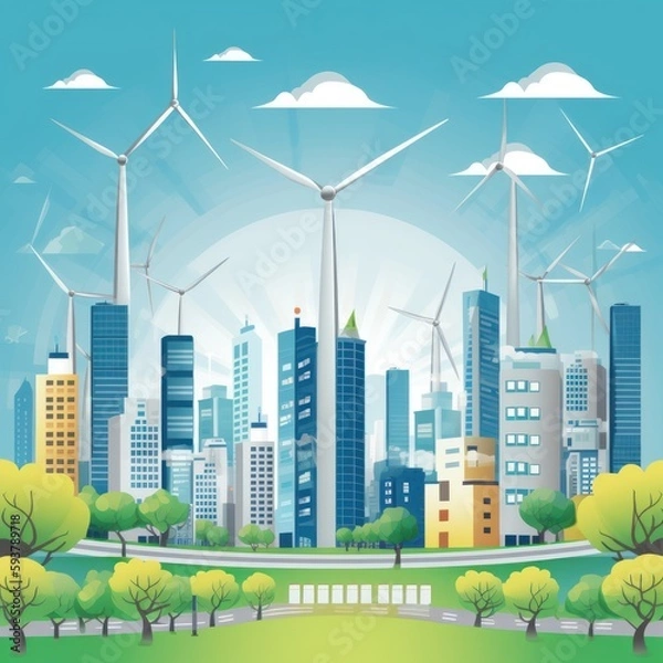 Fototapeta Smart city 