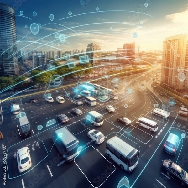 Fototapeta Smart city 