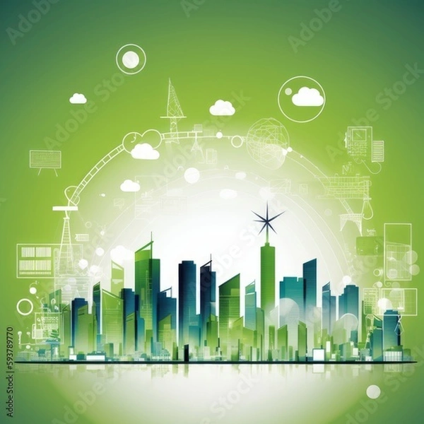 Fototapeta Smart city 