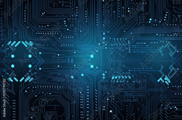 Fototapeta High tech technology background Generative AI	
