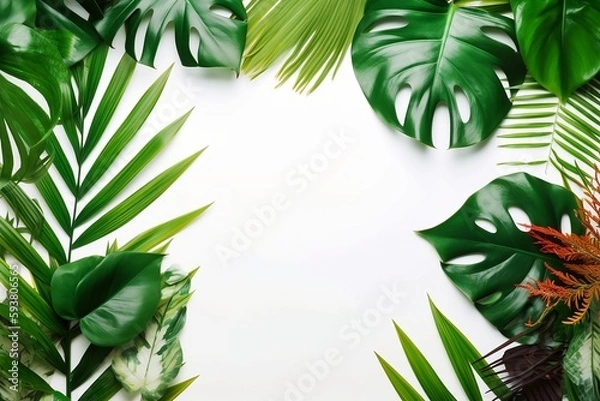 Obraz tropical background with palm leaves