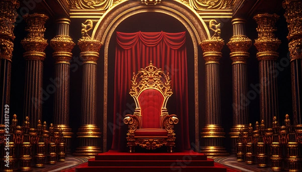 Obraz Royal Throne Room - Generative Ai	