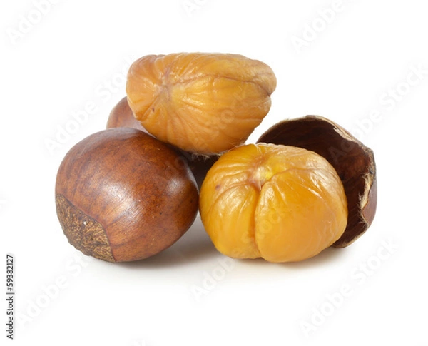 Obraz Sweet chestnut on white background