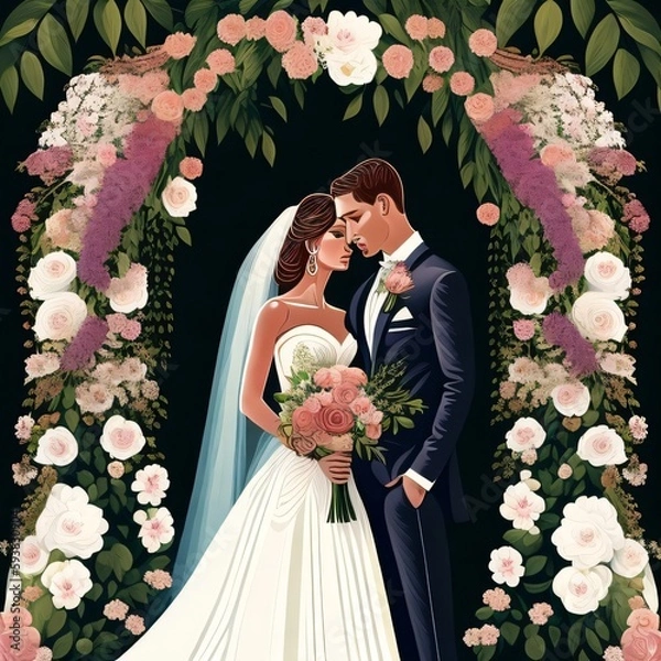 Obraz bride and groom