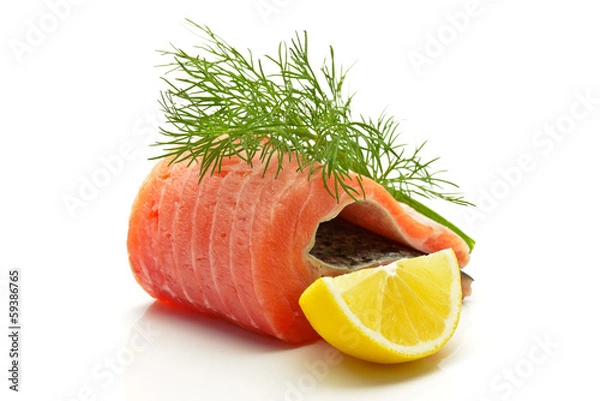 Obraz Surowy łosoś