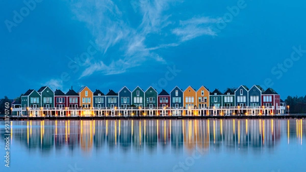 Obraz Colrored Houses - Houten