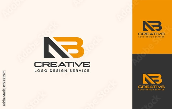 Obraz letter AB monogram logo