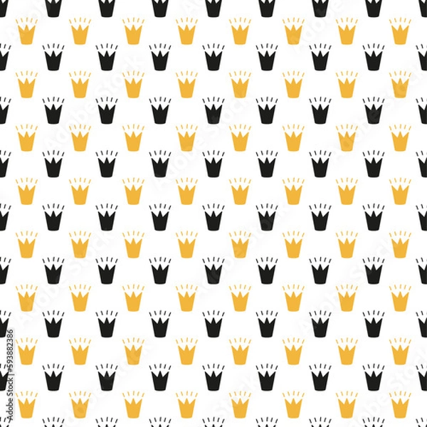 Fototapeta seamless pattern with crown