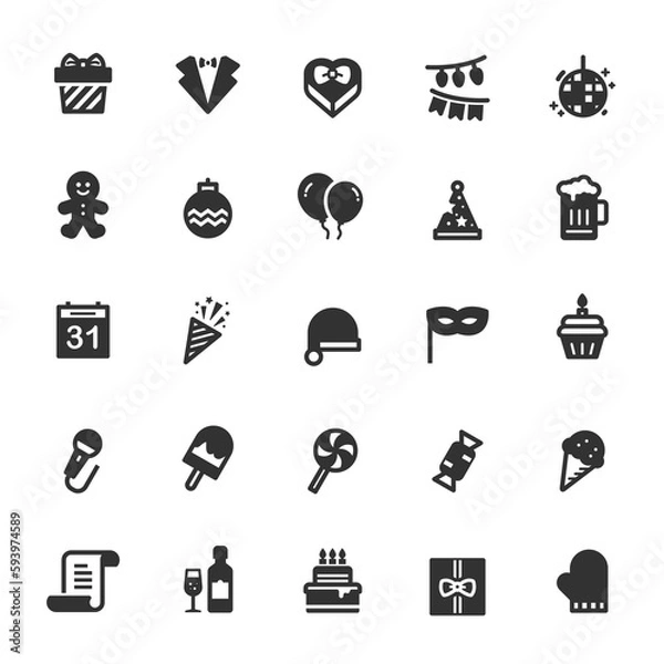 Obraz Icon set - Party and celebretion