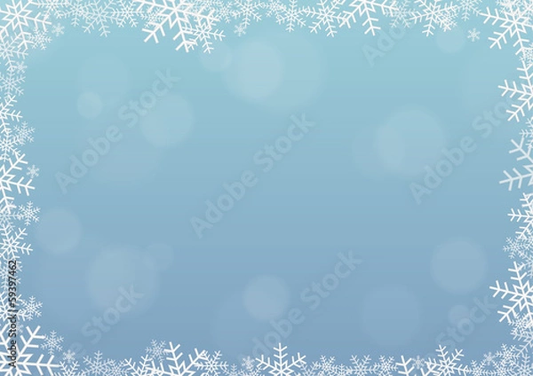 Fototapeta Snowflake frame