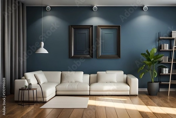 Fototapeta Mock up poster frame in modern interior
