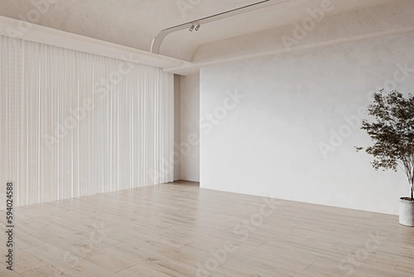 Fototapeta Modern empty  interior room 3d render